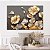 Quadro Decorativo Canvas Flores Abstratas Douradas Horizontal - Imagem 2