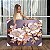 Quadro Decorativo Canvas Duas Flores Brancas Folhas Douradas Horizontal - Imagem 1