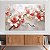 Quadro Decorativo Canvas Flores Brancas Detalhes Vermelhos Horizontal - Imagem 2