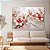 Quadro Decorativo Canvas Flores Brancas Detalhes Vermelhos Horizontal - Imagem 3