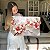 Quadro Decorativo Canvas Flores Brancas Detalhes Vermelhos Horizontal - Imagem 6