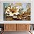Quadro Decorativo Canvas Composição Flor Dourada Horizontal - Imagem 2