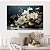 Quadro Decorativo Canvas Flores Brancas em Vaso Dourado Horizontal - Imagem 4