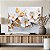 Quadro Decorativo Canvas Flores Brancas Folhas Douradas Horizontal - Imagem 5