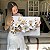 Quadro Decorativo Canvas Flores Brancas Folhas Douradas Horizontal - Imagem 6
