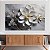 Quadro Decorativo Canvas Flores Brancas Bordas Douradas Horizontal - Imagem 3