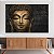 Quadro Decorativo Canvas Religioso Buda Rosto Abstrato Horizontal - Imagem 3