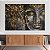 Quadro Decorativo Canvas Religioso Buda com Folhas Douradas Horizontal - Imagem 4