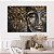 Quadro Decorativo Canvas Religioso Buda com Folhas Douradas Horizontal - Imagem 3