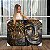 Quadro Decorativo Canvas Religioso Buda com Folhas Douradas Horizontal - Imagem 1