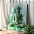 Quadro Decorativo Canvas Religioso Buda Abstrato Fundo Verde Vertical - Imagem 2