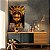 Quadro Decorativo Canvas Mulher com Coroa Ornamental Dourada Vertical - Imagem 4