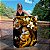 Quadro Decorativo Canvas Mulher Dourada com Flores na Cabeça Vertical - Imagem 1