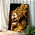 Quadro Decorativo Canvas Mulher Dourada com Rosto em Perfil Vertical - Imagem 4