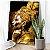 Quadro Decorativo Canvas Mulher Dourada com Rosto em Perfil Vertical - Imagem 2
