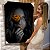 Quadro Decorativo Canvas Mulher Preto e Branco e Rosa Dourada Vertical - Imagem 6