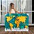 Quadro Decorativo Canvas Abstrato Mapa-Mundi Colorido Horizontal - Imagem 1