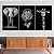 Quadros Decorativos Trio em Canvas Animais Silvestres Leão Girafa e Elefante Preto e Branco - Imagem 1