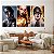 Quadros Decorativos Trio em Canvas Beleza Feminina Mulheres com Maquiagem Preta e Dourada - Imagem 5