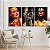 Quadros Decorativos Trio em Canvas Beleza Feminina Mulheres com Maquiagem Preta e Dourada - Imagem 5