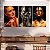 Quadros Decorativos Trio em Canvas Beleza Feminina Mulheres com Maquiagem Preta e Dourada - Imagem 1