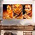 Quadros Decorativos Trio em Canvas Beleza Feminina Mulheres com Maquiagem Dourada - Imagem 4