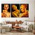 Quadros Decorativos Trio em Canvas Beleza Feminina Mulheres com Maquiagem Dourada - Imagem 2