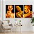Quadros Decorativos Trio em Canvas Beleza Feminina Mulheres com Maquiagem Dourada - Imagem 3