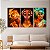Quadros Decorativos Trio em Canvas Beleza Feminina Mulheres com Maquiagem Dourada - Imagem 5