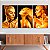 Quadros Decorativos Trio em Canvas Beleza Feminina Mulheres com Maquiagem Dourada - Imagem 2