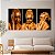 Quadros Decorativos Trio em Canvas Beleza Feminina Mulheres com Maquiagem Dourada - Imagem 2
