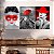 Quadros Decorativos Trio em Canvas Beleza Feminina Mulheres com Detalhes Vermelhos - Imagem 1
