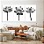Quadros Decorativos Trio em Canvas Natureza Flores de Lótus Preto e Branco - Imagem 2