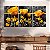 Quadros Decorativos Trio em Canvas Abstrato Flores Amarelas - Imagem 4