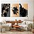 Quadros Decorativos Trio em Canvas Folhagem Preta e Dourada - Imagem 5