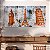 Quadros Decorativos Trio em Canvas Abstrato Monumentos Históricos - Imagem 2