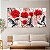 Quadros Decorativos Trio em Canvas Floral Rosas com Fundo Abstrato - Imagem 2