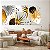 Quadros Decorativos Trio em Canvas Composição Abstrata de Folhas com Detalhes Dourados - Imagem 3