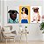 Quadros Decorativos Trio em Canvas Animais Pets Dogs Pug Border Collie - Imagem 1