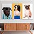 Quadros Decorativos Trio em Canvas Animais Pets Dogs Pug Border Collie - Imagem 5