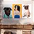 Quadros Decorativos Trio em Canvas Animais Pets Dogs Pug Border Collie - Imagem 4