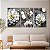 Quadros Decorativos Trio em Canvas Composição Flores Brancas - Imagem 4