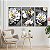 Quadros Decorativos Trio em Canvas Composição Flores Brancas - Imagem 3