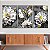 Quadros Decorativos Trio em Canvas Composição Flores Brancas - Imagem 5