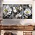 Quadros Decorativos Trio em Canvas Composição Flores Brancas - Imagem 1
