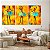 Quadros Decorativos Trio em Canvas Pintura Bailarinas Vestido Colorido - Imagem 5