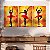Quadros Decorativos Trio em Canvas Pintura Bailarinas Vestido Vermelho - Imagem 4