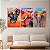 Quadros Decorativos Trio em Canvas Animais Elefantes Coloridos Pintura - Imagem 4