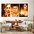 Quadros Decorativos Trio em Canvas Beleza Feminina Mulheres com Maquiagem Dourada - Imagem 5