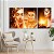 Quadros Decorativos Trio em Canvas Beleza Feminina Mulheres com Maquiagem Dourada - Imagem 1